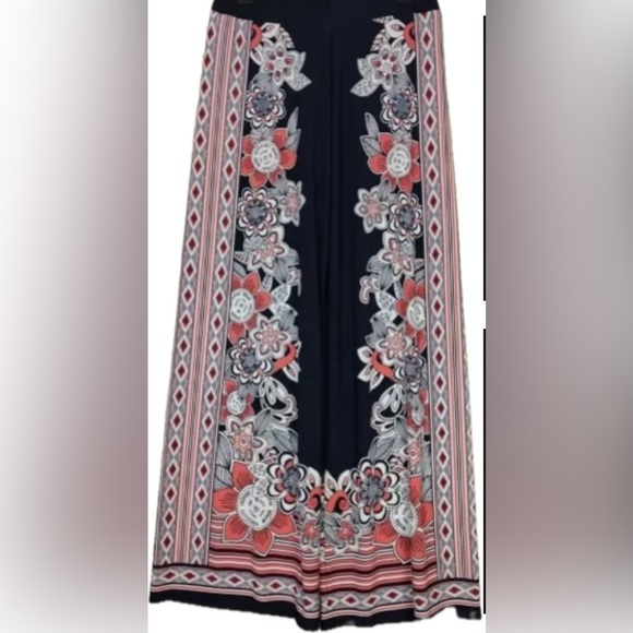 C Established 1946 wide leg pants - size Large - Black, white, orange - Picture 4 of 7